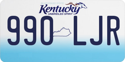 KY license plate 990LJR