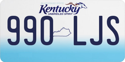 KY license plate 990LJS