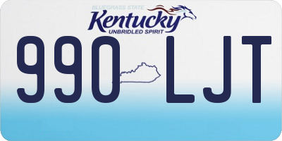 KY license plate 990LJT