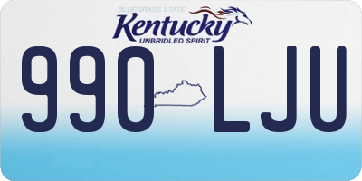 KY license plate 990LJU