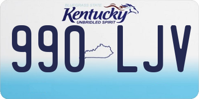 KY license plate 990LJV