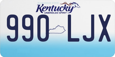 KY license plate 990LJX