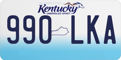 KY license plate 990LKA