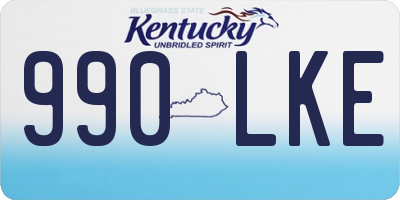 KY license plate 990LKE