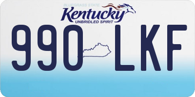 KY license plate 990LKF