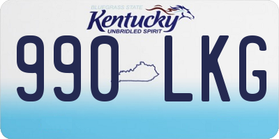 KY license plate 990LKG