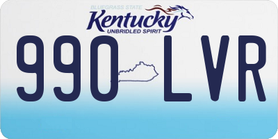 KY license plate 990LVR