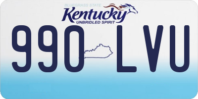 KY license plate 990LVU