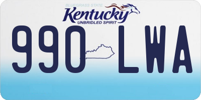 KY license plate 990LWA