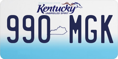 KY license plate 990MGK
