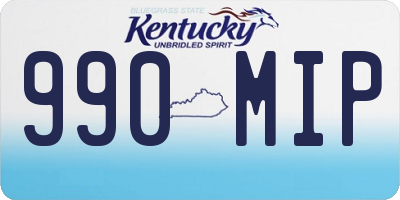 KY license plate 990MIP