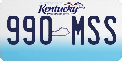 KY license plate 990MSS