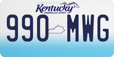 KY license plate 990MWG