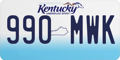 KY license plate 990MWK