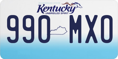 KY license plate 990MXO