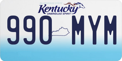 KY license plate 990MYM