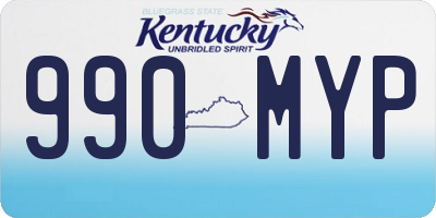 KY license plate 990MYP