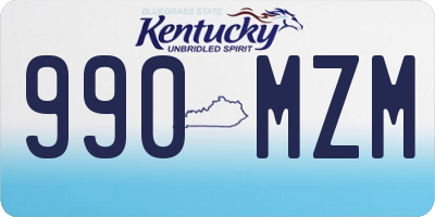 KY license plate 990MZM