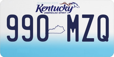 KY license plate 990MZQ