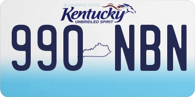KY license plate 990NBN