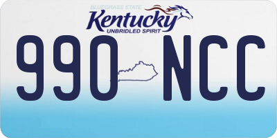 KY license plate 990NCC