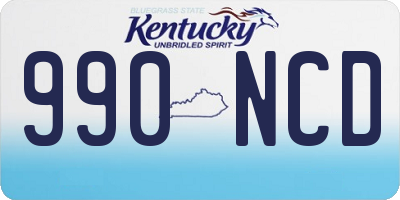 KY license plate 990NCD
