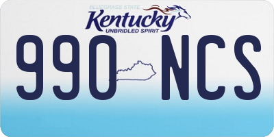 KY license plate 990NCS