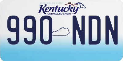 KY license plate 990NDN
