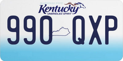 KY license plate 990QXP