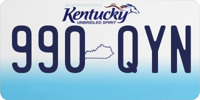KY license plate 990QYN