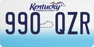 KY license plate 990QZR
