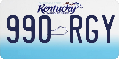 KY license plate 990RGY