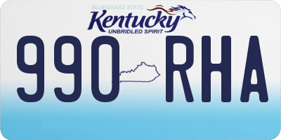 KY license plate 990RHA