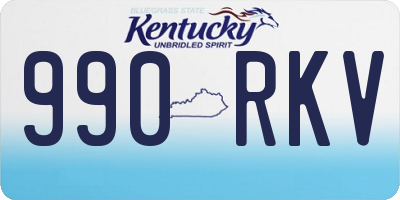 KY license plate 990RKV