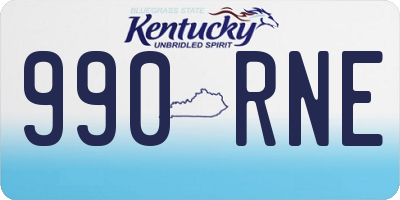KY license plate 990RNE