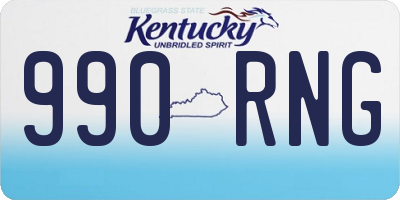 KY license plate 990RNG