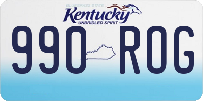 KY license plate 990ROG