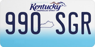KY license plate 990SGR