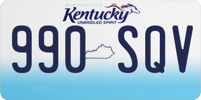 KY license plate 990SQV