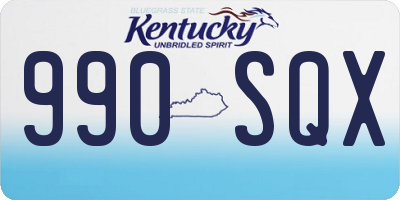KY license plate 990SQX