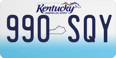 KY license plate 990SQY