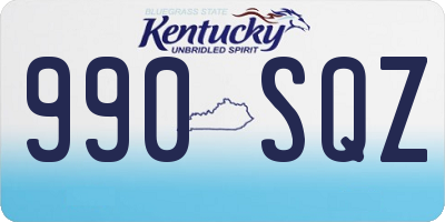 KY license plate 990SQZ