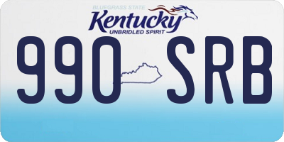 KY license plate 990SRB