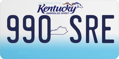 KY license plate 990SRE