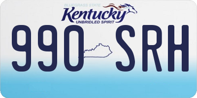KY license plate 990SRH