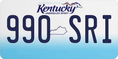 KY license plate 990SRI