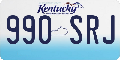KY license plate 990SRJ