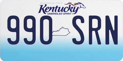 KY license plate 990SRN