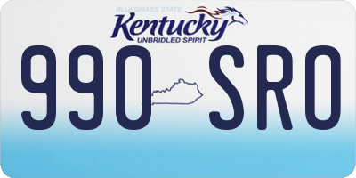 KY license plate 990SRO