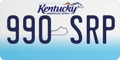 KY license plate 990SRP